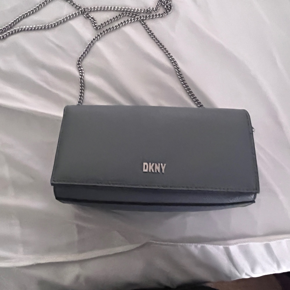 DKNY clutch gray slate color